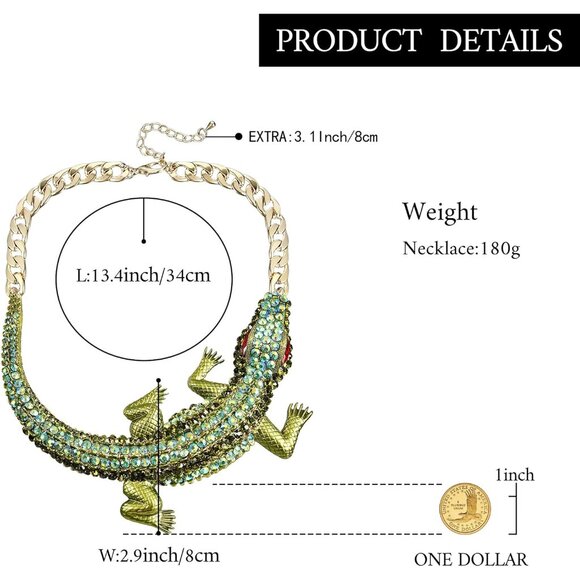 Delicate Gothic Crystal Statement Necklace - Gift-Ready in Exquisite Packaging - Picture 6 of 7